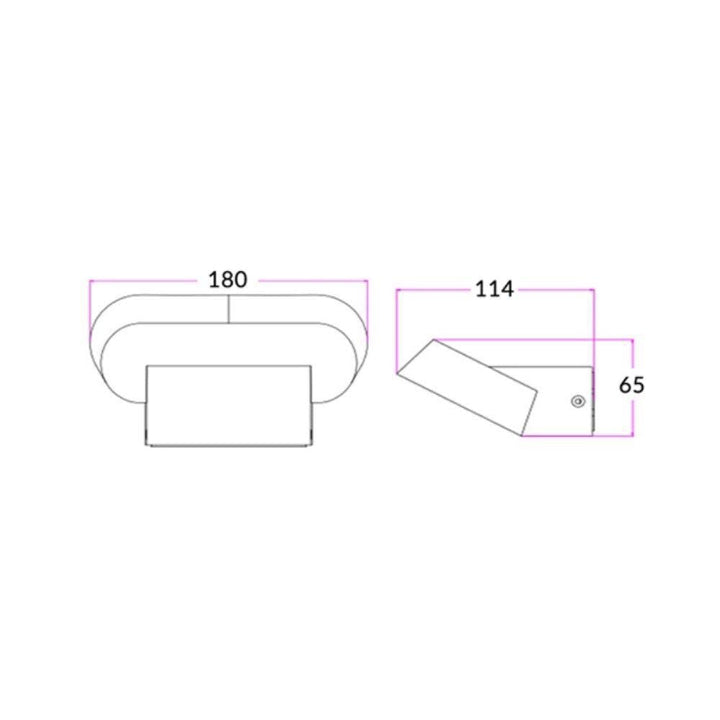 CLA GLANS - 7W/13W LED Modern Exterior Small/Large Downward Wall Bracket Light IP65 - 3000K-CLA Lighting-Ozlighting.com.au