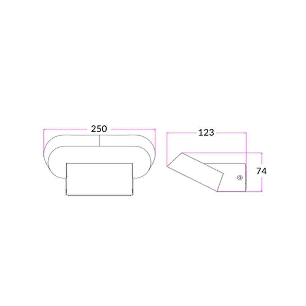 CLA GLANS - 7W/13W LED Modern Exterior Small/Large Downward Wall Bracket Light IP65 - 3000K-CLA Lighting-Ozlighting.com.au