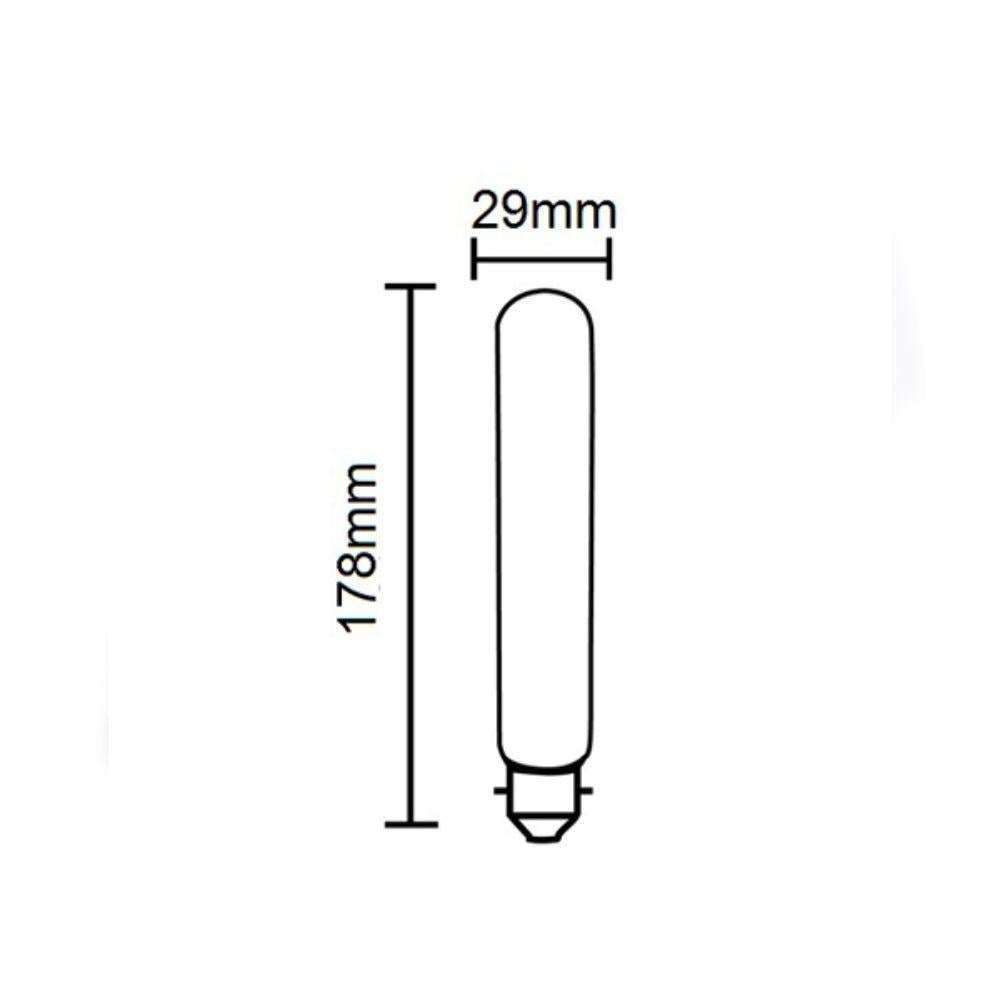 CLA GLOBE-CF - 25W Incandescent Carbon Filament 178mm/295mm Tubular T30 Shape Globe - B22/E27-CLA Lighting-Ozlighting.com.au