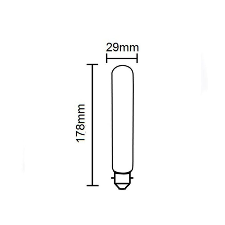 CLA GLOBE-CF - 25W Incandescent Carbon Filament 178mm/295mm Tubular T30 Shape Globe - B22/E27-CLA Lighting-Ozlighting.com.au