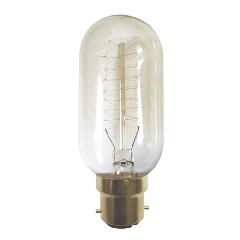 CLA GLOBE-CF - 25W Incandescent Carbon Filament Tubular T45 Shape Globe - B22/E27-CLA Lighting-Ozlighting.com.au