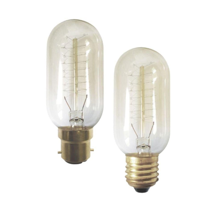 CLA GLOBE-CF - 25W Incandescent Carbon Filament Tubular T45 Shape Globe - B22/E27-CLA Lighting-Ozlighting.com.au