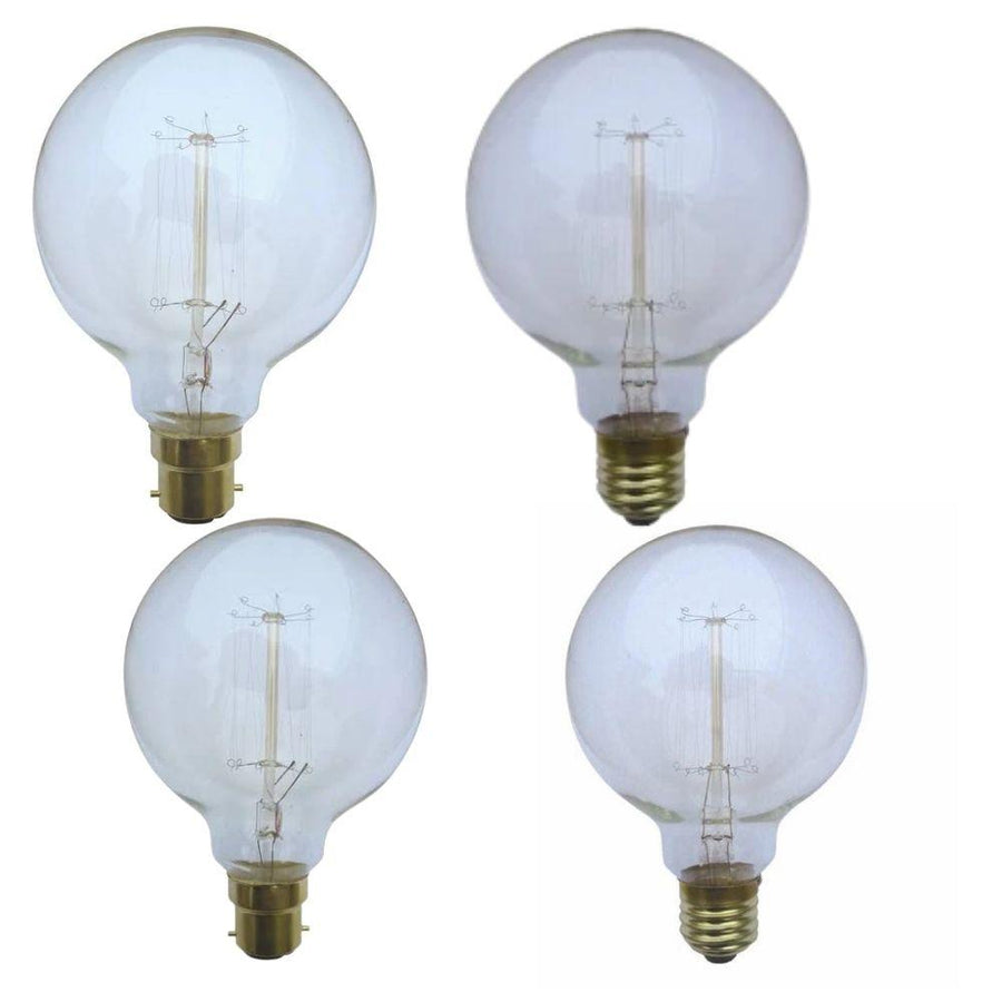 CLA GLOBE-CF - 25W Incandescent Tungsten Carbon Filament G95/G125 Spherical Shape Globe - B22/E27-CLA Lighting-Ozlighting.com.au