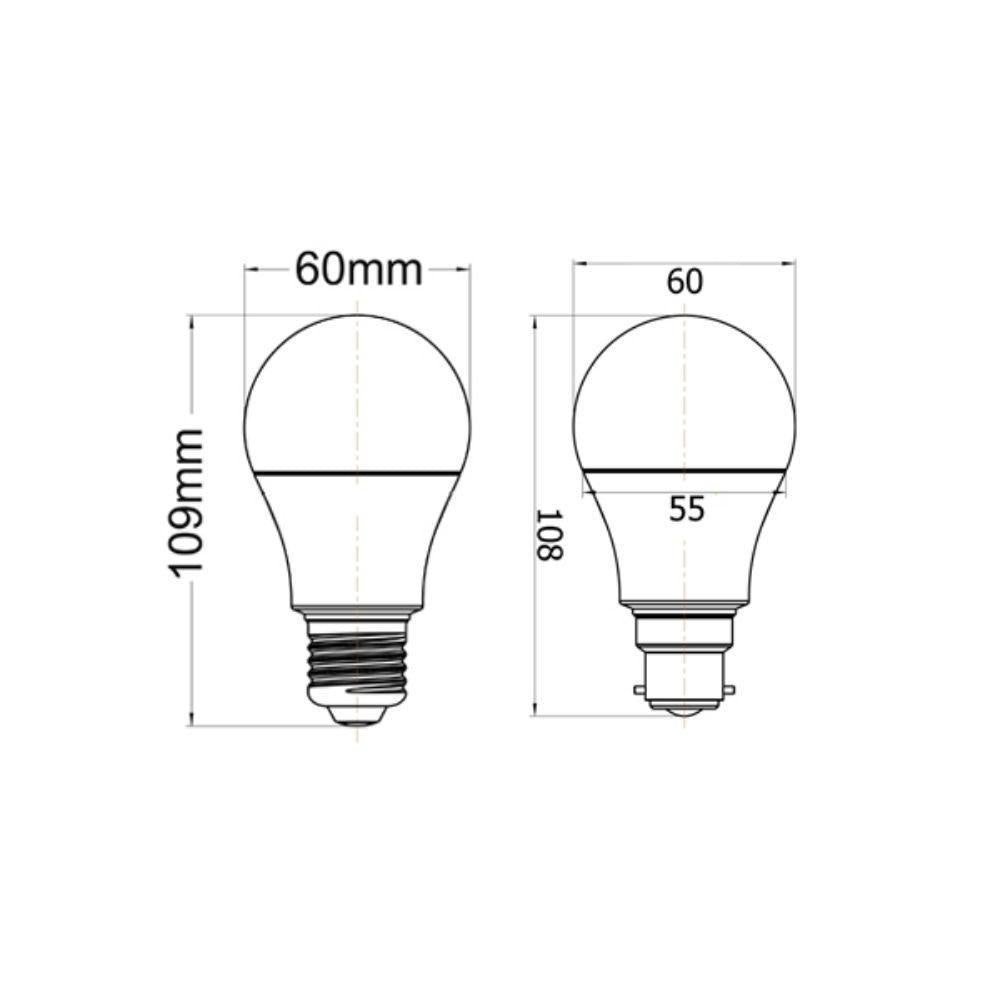 CLA GLOBE-GLS - 10W LED GLS A60 Shape Frosted PC Globe - B22/E27-CLA Lighting-Ozlighting.com.au