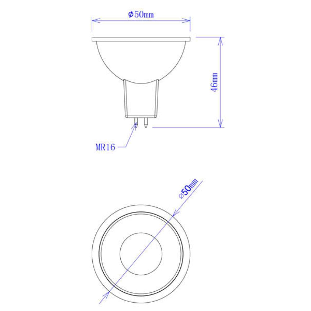 CLA GLOBE-MR16 - 5W LED 12V DC MR16 Coloured Globe - DRIVER REQUIRED-CLA Lighting-Ozlighting.com.au