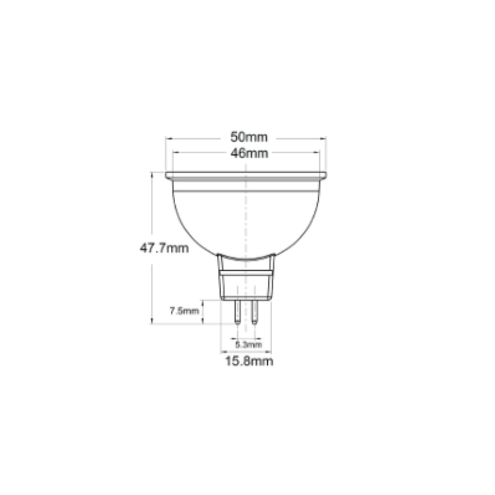 CLA GLOBE-MR16 - 6W LED 12V DC 38° MR16 Shape PC Globe - DRIVER REQUIRED-CLA Lighting-Ozlighting.com.au