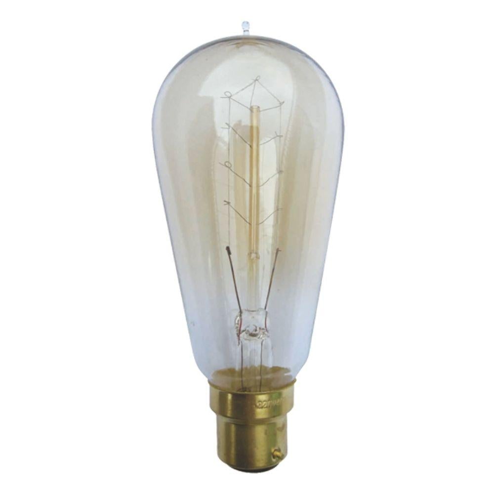 CLA GLOBE-ST57 - 25W Incandescent Tungsten Carbon Filament Pear Shape Globe - B22/E27-CLA Lighting-Ozlighting.com.au