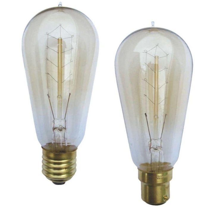 CLA GLOBE-ST57 - 25W Incandescent Tungsten Carbon Filament Pear Shape Globe - B22/E27-CLA Lighting-Ozlighting.com.au