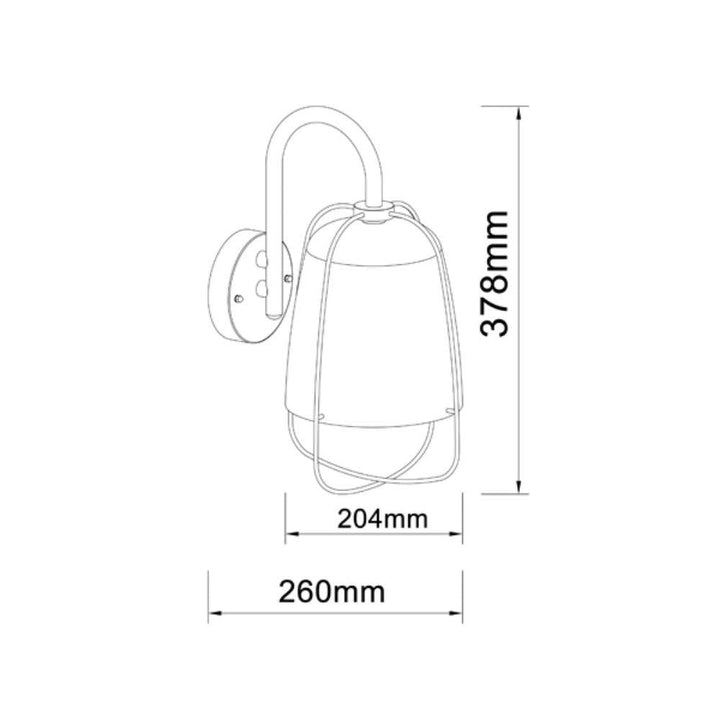 CLA HINK - Modern Exterior Caged Wall Bracket Light IP44-CLA Lighting-Ozlighting.com.au