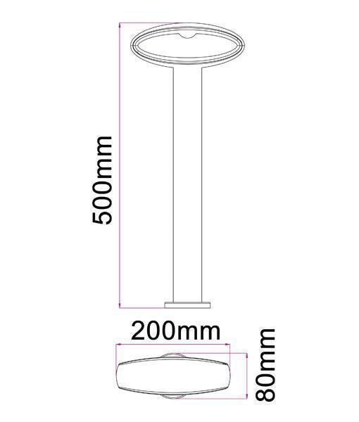 CLA HORUS - 9W LED Exterior Bollard light IP54 - 3000K-CLA Lighting-Ozlighting.com.au