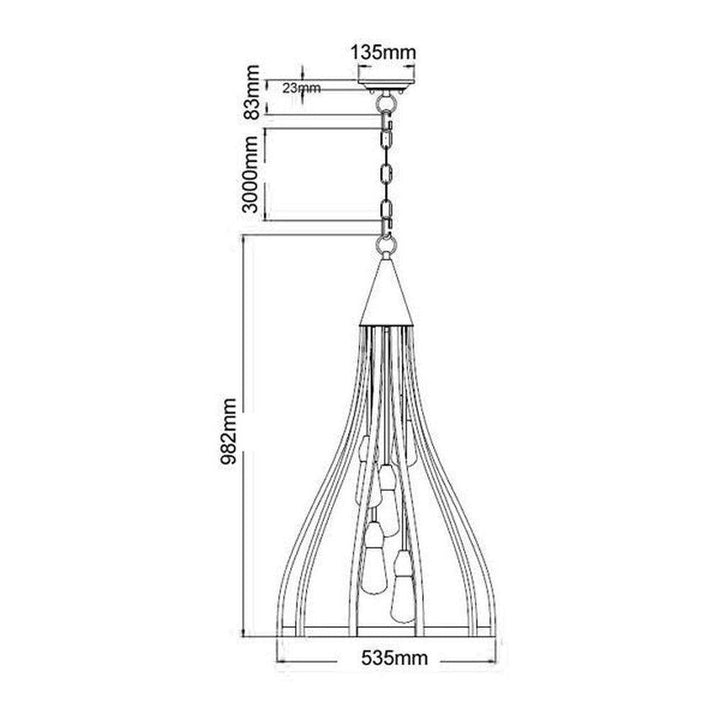 CLA KHALEESI - 1,3,5 Light Pendant-CLA Lighting-Ozlighting.com.au