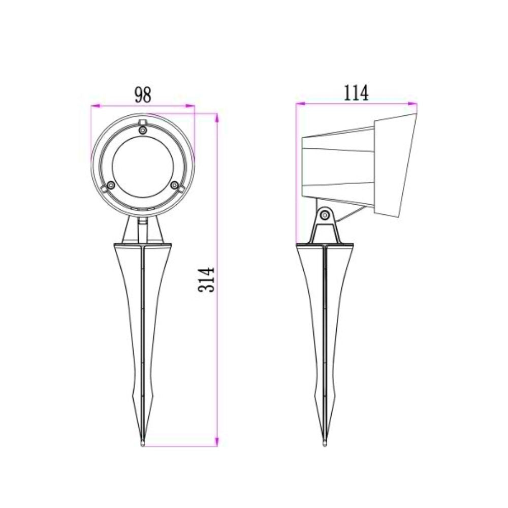 CLA KOLEC - 13W Exterior LED Garden Spike Light IP65 12V-CLA Lighting-Ozlighting.com.au