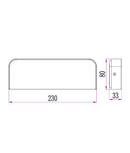 CLA KUK - 10W LED Modern Exterior Down Only Wall / Step Light IP54 - 3000K-CLA Lighting-Ozlighting.com.au