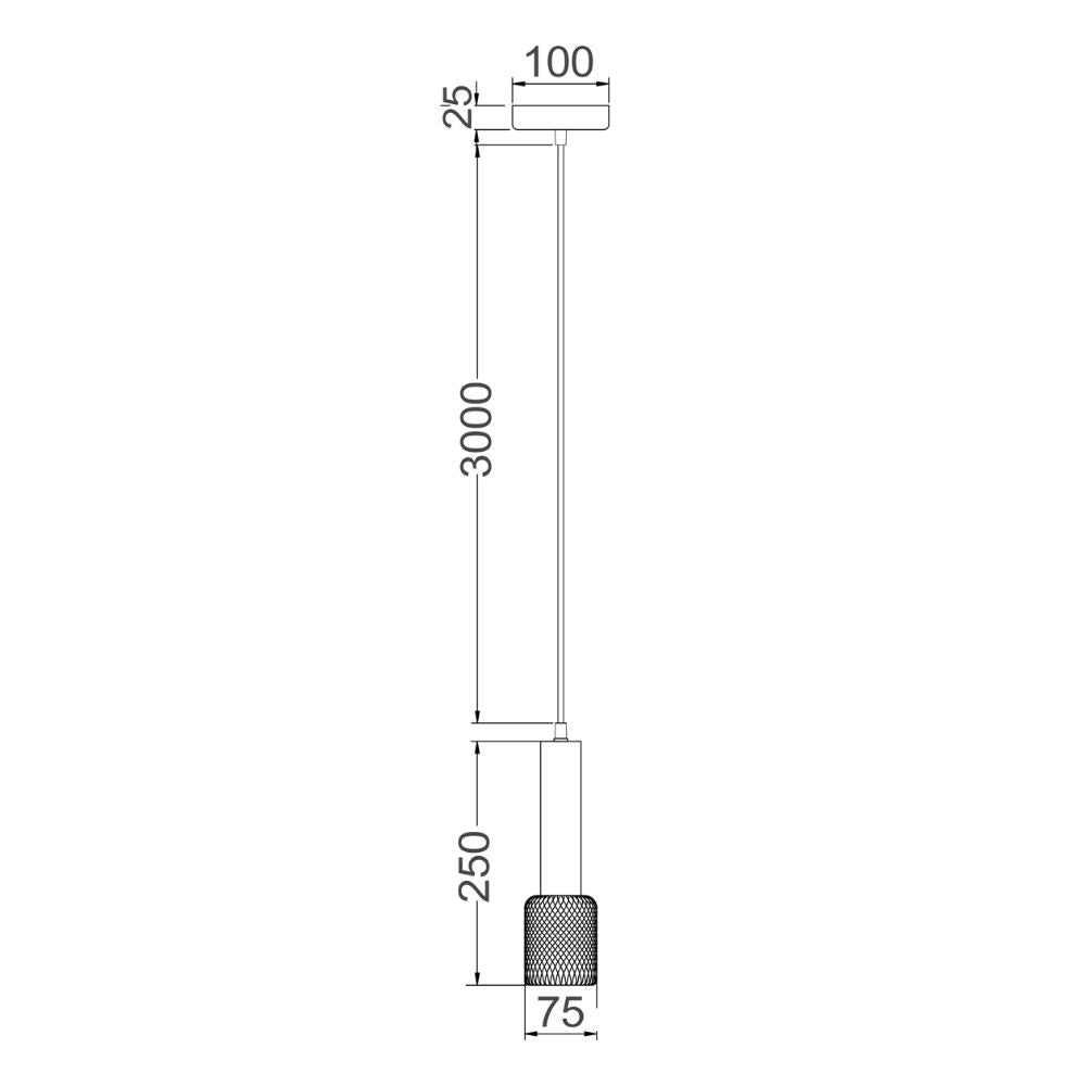 CLA MIKRO - 1 Light Interior Cylinder & Mesh Pendant Lights IP20-CLA Lighting-Ozlighting.com.au