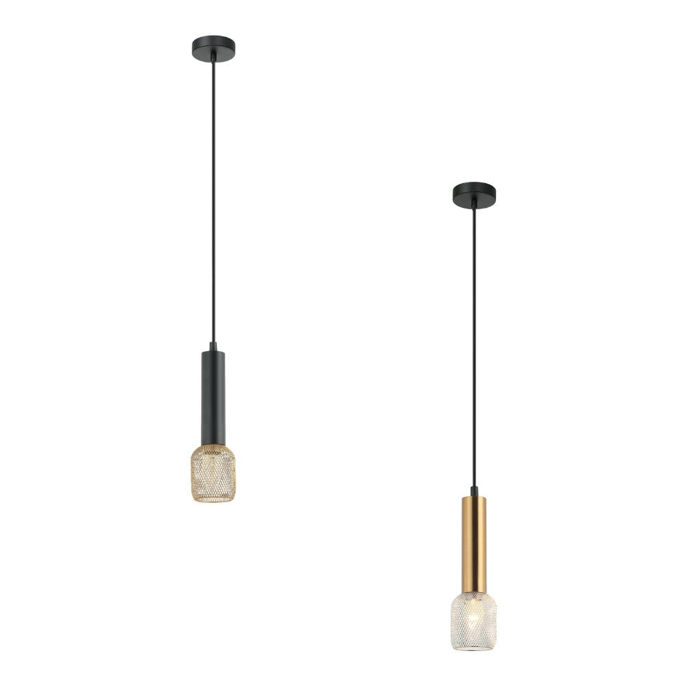 CLA MIKRO - 1 Light Interior Cylinder & Mesh Pendant Lights IP20-CLA Lighting-Ozlighting.com.au