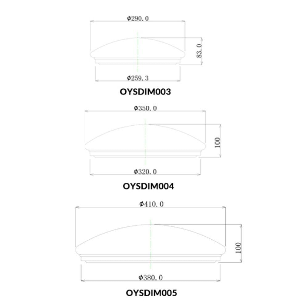 CLA OYSTER-DIM - Tricolour Dimmable Oyster Ceiling Light IP44-CLA Lighting-Ozlighting.com.au