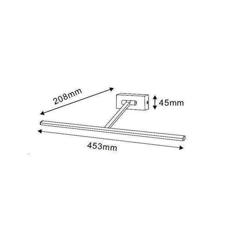 CLA PARIS - 6W LED Picture Light Satin Chrome - Warm White 3000K-CLA Lighting-Ozlighting.com.au