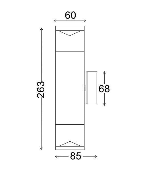 CLA PHARE - 2xGU10 Exterior Up/Down Wall Light IP65-CLA Lighting-Ozlighting.com.au