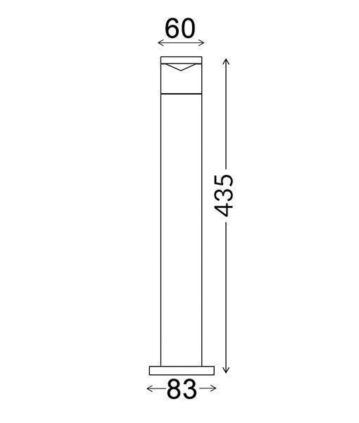 CLA PHARE - MR16 12V DC 435mm Exterior Bollard Light IP54 - DRIVER REQUIRED-CLA Lighting-Ozlighting.com.au