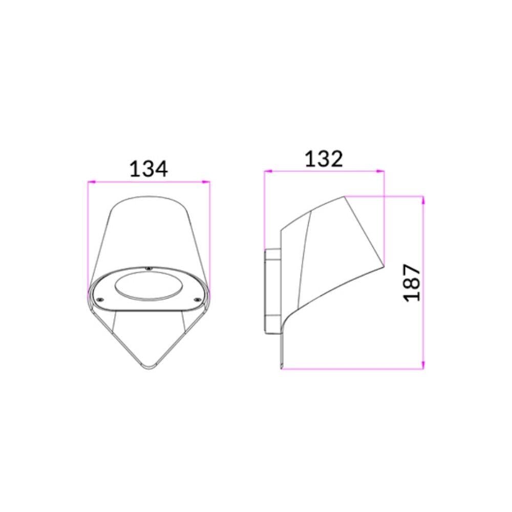 CLA PIL - GU10 Modern Exterior Downward Wall Bracket Light IP44 White-CLA Lighting-Ozlighting.com.au