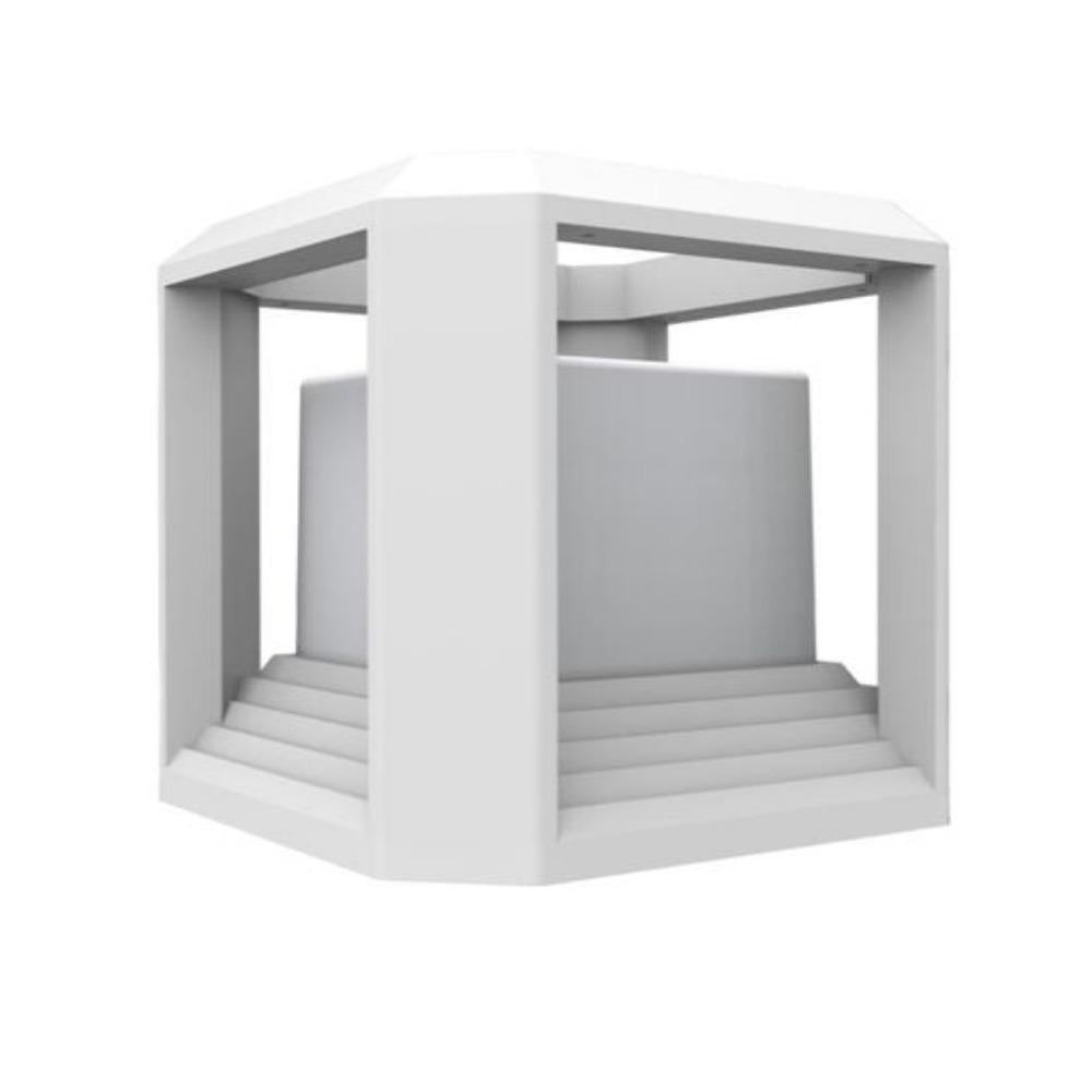 CLA RUBIK - 20W Exterior LED Pillar Mounted Bollard Head IP65 - 3000K-CLA Lighting-Ozlighting.com.au