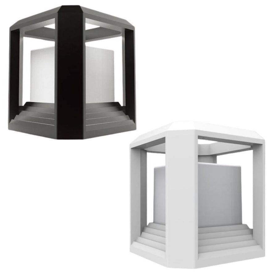 CLA RUBIK - 20W Exterior LED Pillar Mounted Bollard Head IP65 - 3000K-CLA Lighting-Ozlighting.com.au