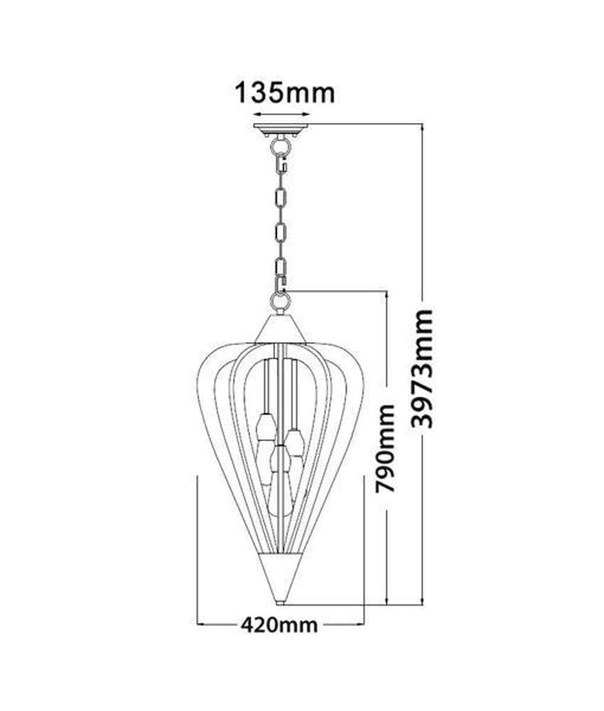 CLA SENORITA - 1/3/6 Light Pendant-CLA Lighting-Ozlighting.com.au