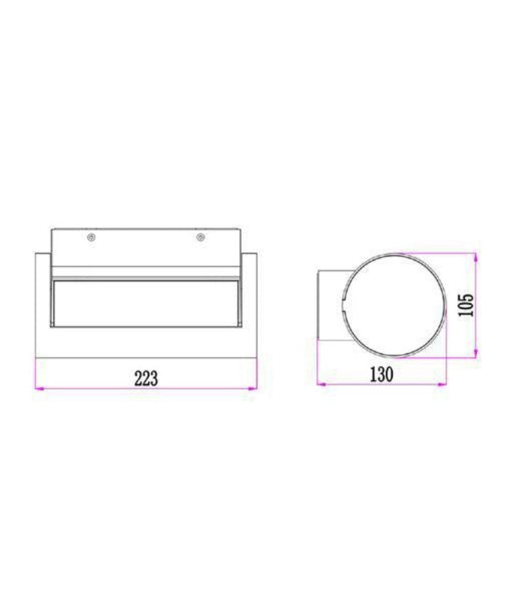 CLA SOMBRA - 13W LED Modern Exterior Up/Down Wall Light IP65 - 3000K-CLA Lighting-Ozlighting.com.au