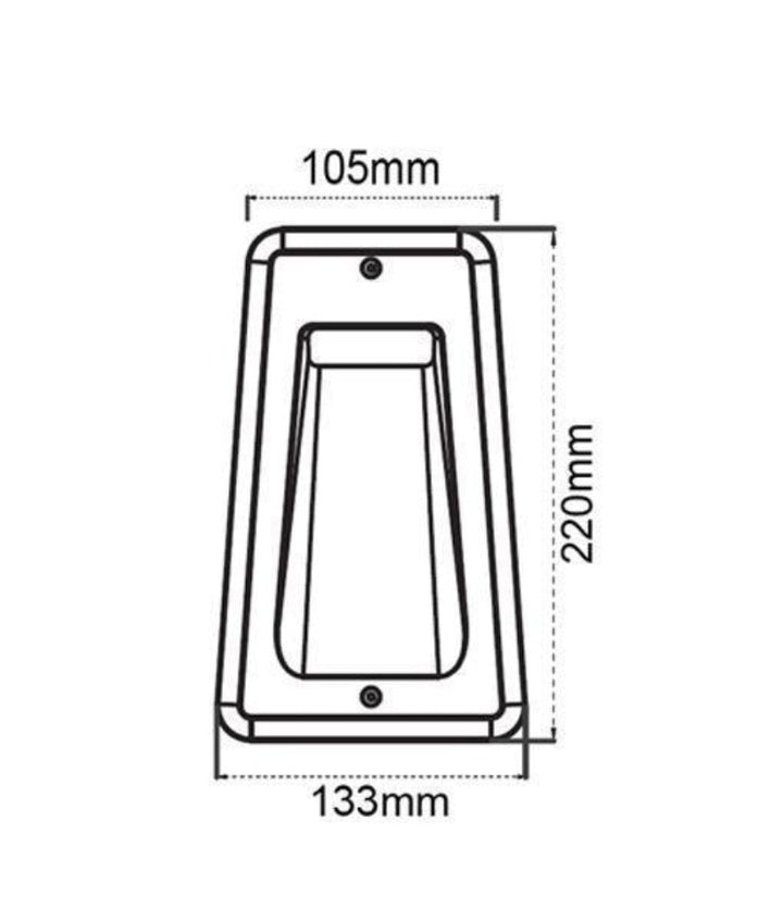 CLA STE5/6 - 7W LED Exterior Trapezium Recessed Step Light IP54 - 3000K-CLA Lighting-Ozlighting.com.au