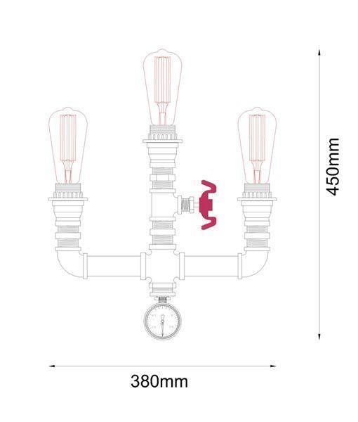 CLA STEAM - Antique Pipe Wall Light-CLA Lighting-Ozlighting.com.au