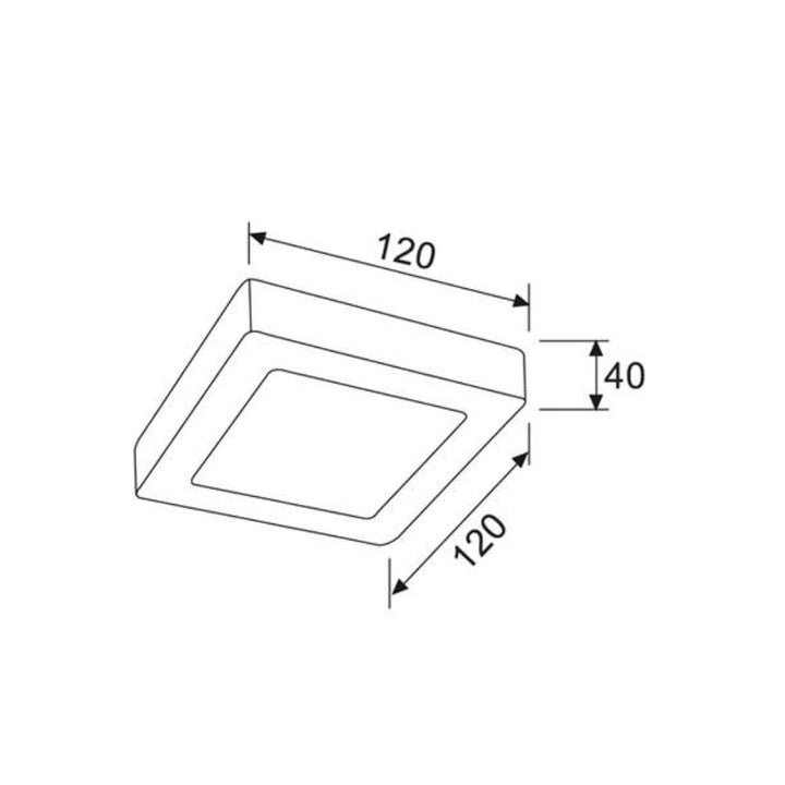 CLA SURFACETRI-1R/1S - 6W LED Tri-Colour Dimmable 120mm Mini Small Round/Square PC Oyster Ceiling Light-CLA Lighting-Ozlighting.com.au