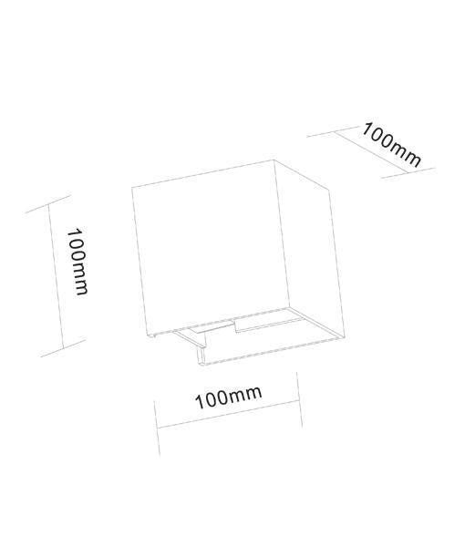 CLA TOCA - 6.8W LED Modern Exterior Adjustable Lens Cover Up/Down Wall Light IP54 - 3000K-CLA Lighting-Ozlighting.com.au