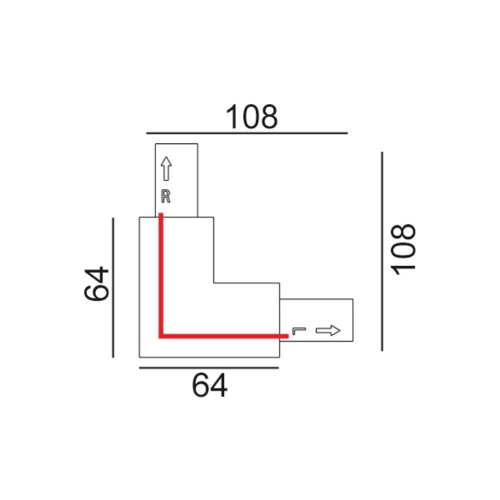 CLA TRACK-ACC - 3 Wire 1 Circuit / 4 Wire 3 Circuit Track 'L-Piece' Connectors (Left or Right)-CLA Lighting-Ozlighting.com.au