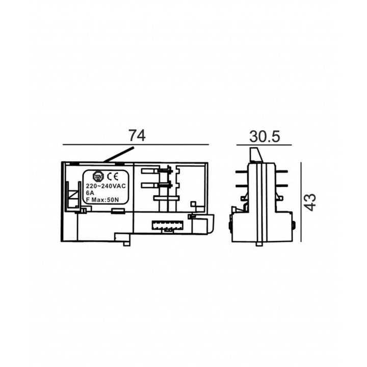 CLA TRACK-ACC - 3 Wire 1 Circuit / 4 Wire 3 Circuit Track Pendant Light Adaptor-CLA Lighting-Ozlighting.com.au