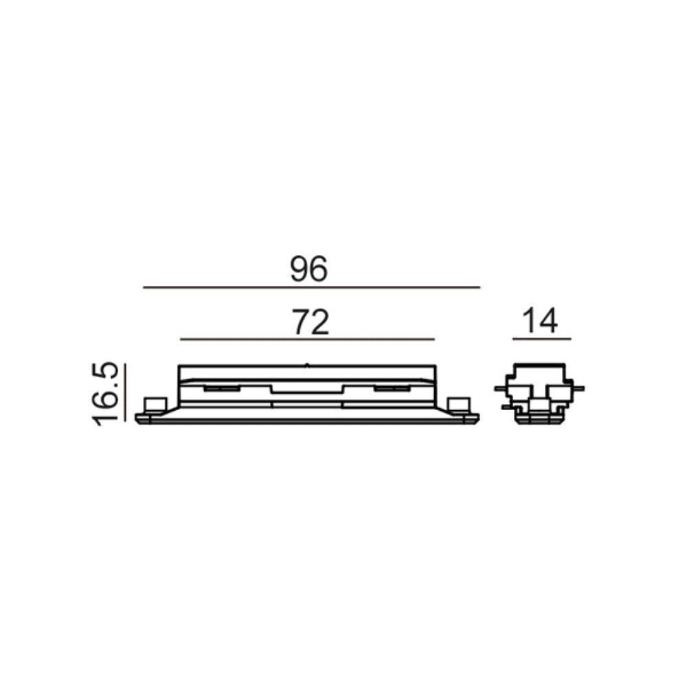 CLA TRACK-ACC - 3 Wire 1 Circuit / 4 Wire 3 Circuit Track Straight Connector-CLA Lighting-Ozlighting.com.au