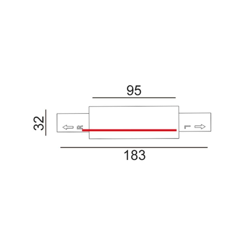 CLA TRACK-ACC - 3 Wire 1 Circuit / 4 Wire 3 Circuit Track Straight Connector-CLA Lighting-Ozlighting.com.au