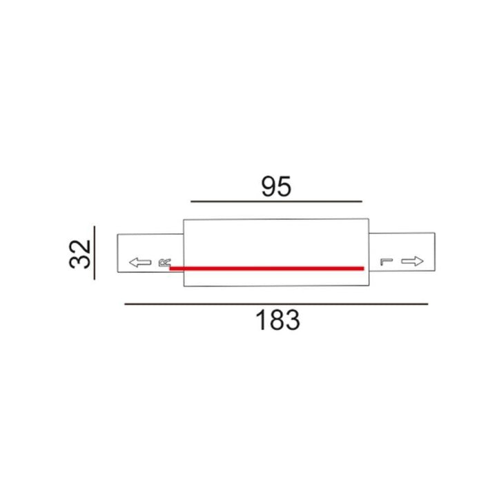 CLA TRACK-ACC - 3 Wire 1 Circuit / 4 Wire 3 Circuit Track Straight Connector-CLA Lighting-Ozlighting.com.au