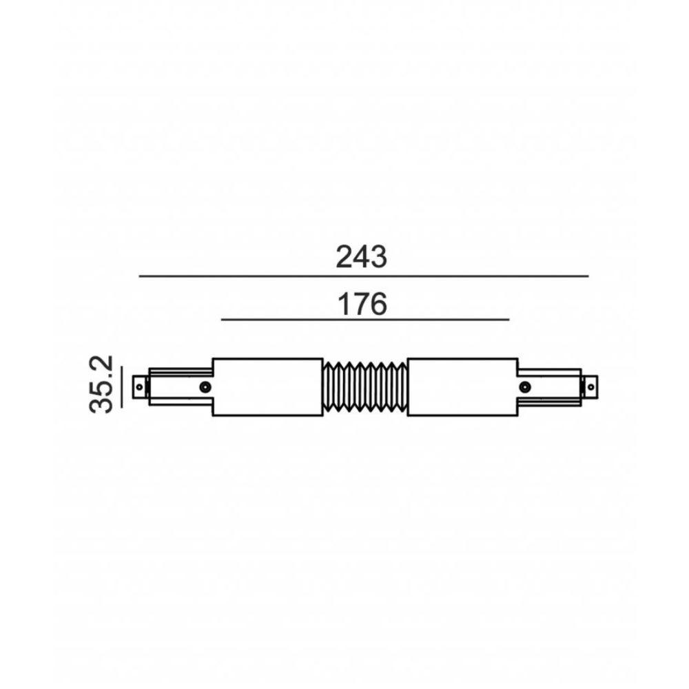 CLA TRACK-ACC - 4 Wire 3-Circuit Track Flexible Connector-CLA Lighting-Ozlighting.com.au