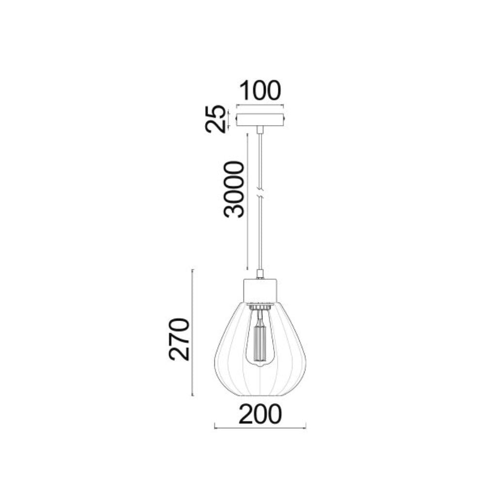 CLA TULIP - 1/3 Light Interior Wine Glass Ribbed Pendant Lights-CLA Lighting-Ozlighting.com.au