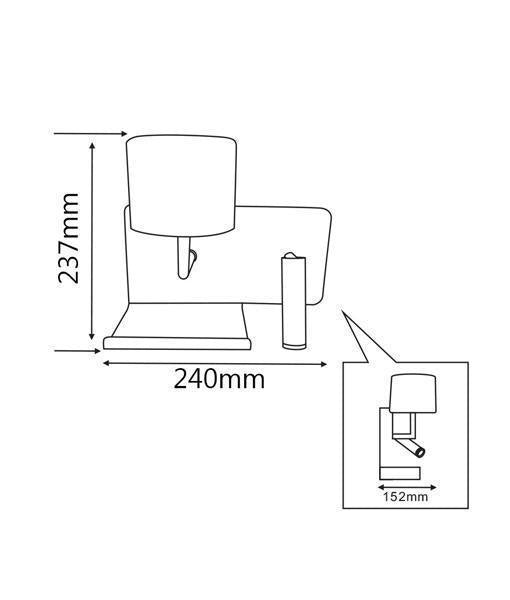 CLA VIGO - Interior LED Wall / Reading Light C/W USB Charger - IP20-CLA Lighting-Ozlighting.com.au