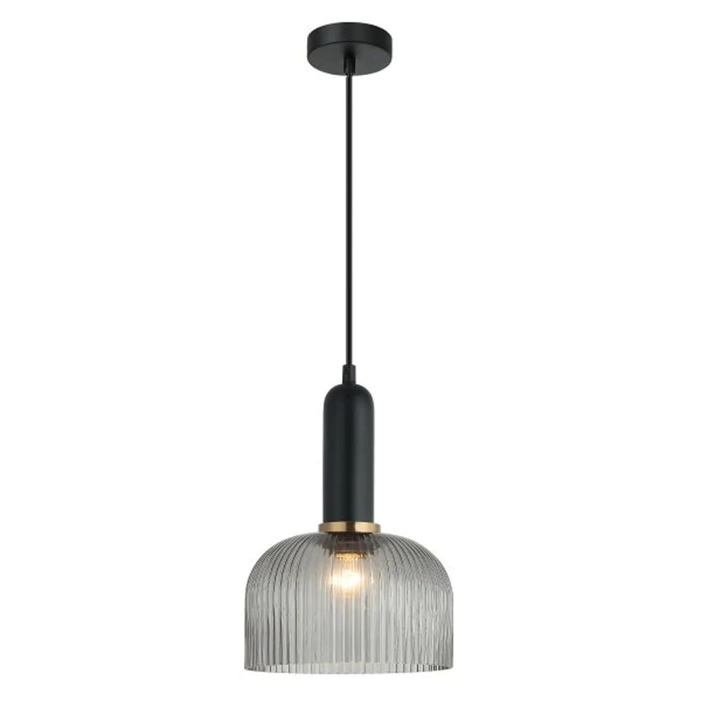 CLA VINTAJ - 1 Light Dome Ribbed Glass Pendant Lights-CLA Lighting-Ozlighting.com.au