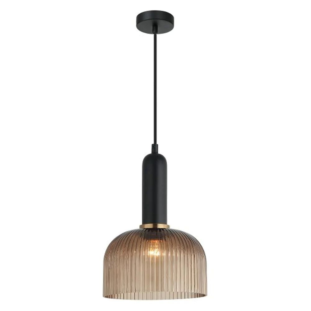 CLA VINTAJ - 1 Light Dome Ribbed Glass Pendant Lights-CLA Lighting-Ozlighting.com.au