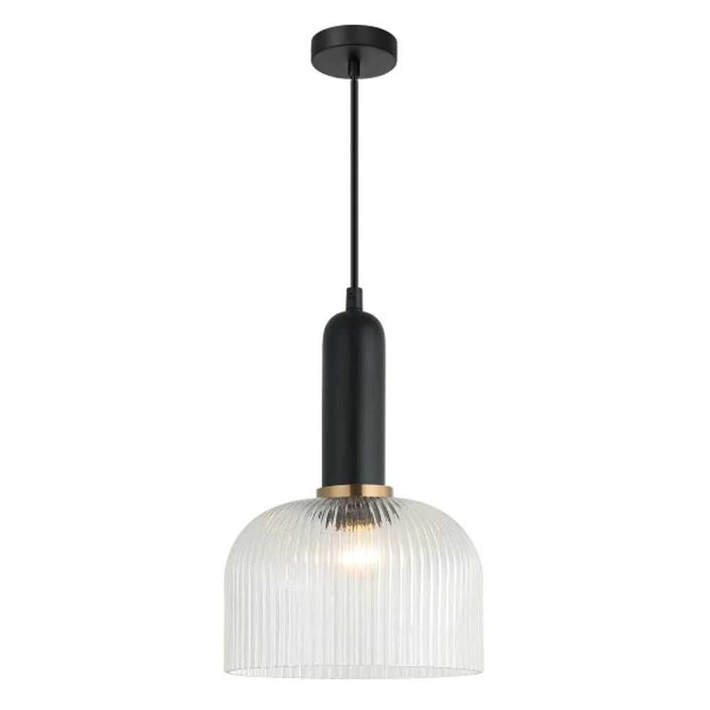 CLA VINTAJ - 1 Light Dome Ribbed Glass Pendant Lights-CLA Lighting-Ozlighting.com.au