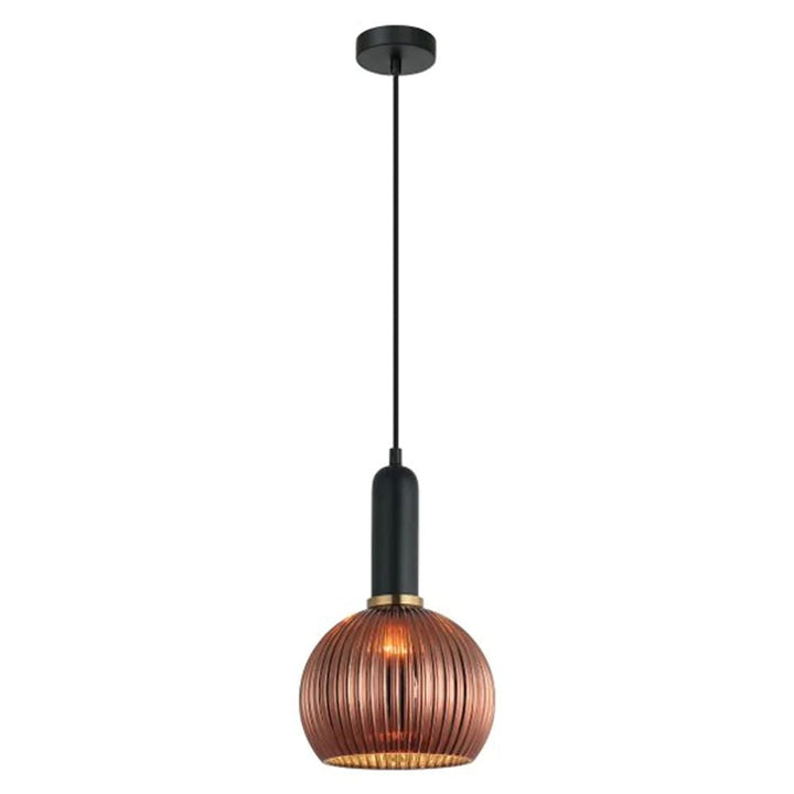 CLA VINTAJ - 1 Light Wine Glass Ribbed Glass Pendant Lights-CLA Lighting-Ozlighting.com.au