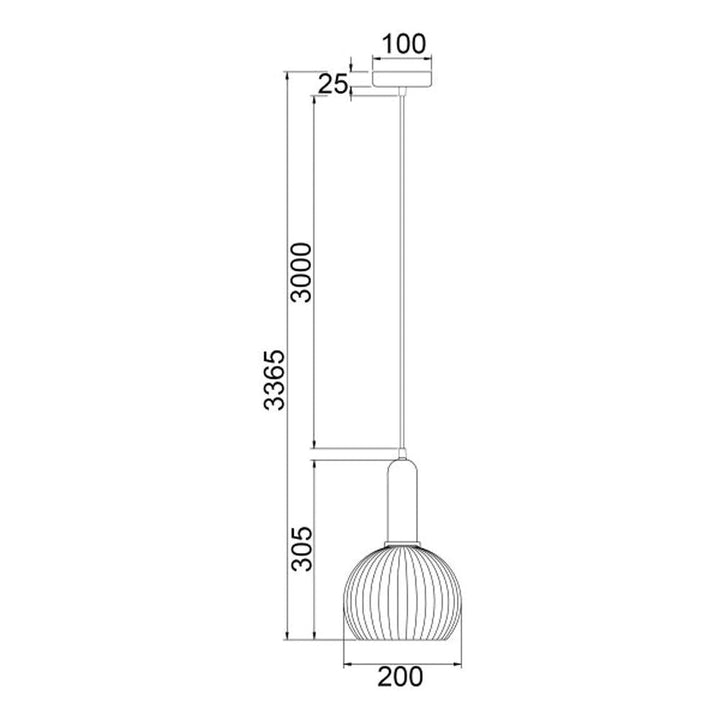 CLA VINTAJ - 1 Light Wine Glass Ribbed Glass Pendant Lights-CLA Lighting-Ozlighting.com.au