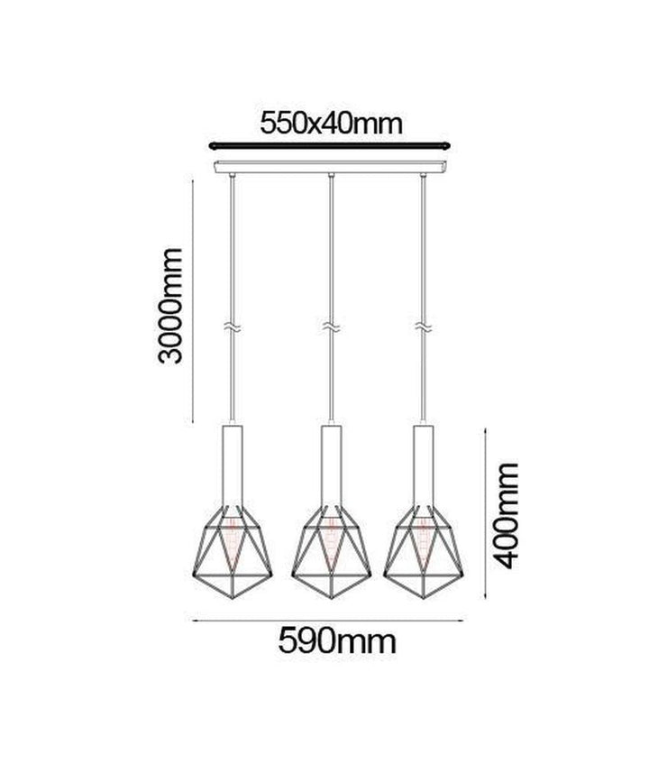 CLA WHITEBAND- 1/3 Light Pendant-CLA Lighting-Ozlighting.com.au