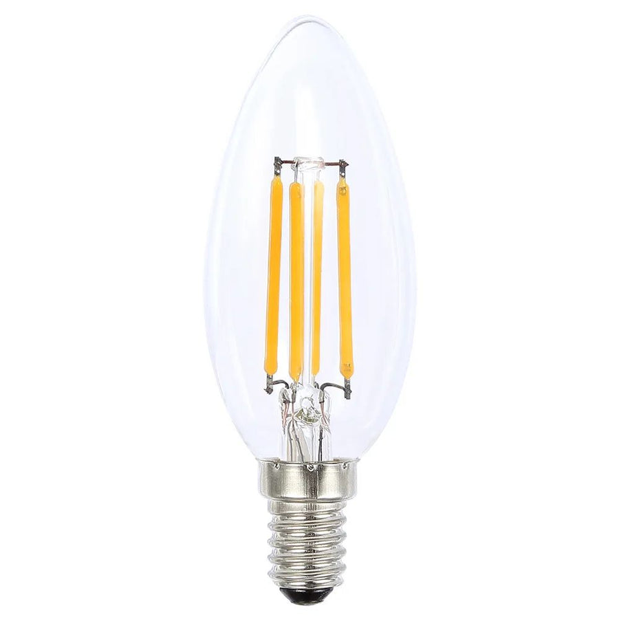 Cafe Lighting - 4W Clear Candle LED Filament Globe - E14-Cafe Lighting-Ozlighting.com.au