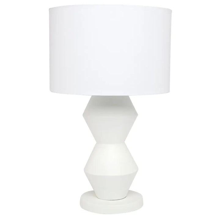 Cafe Lighting ABSTRACT - Minimalist White Table Lamp-Cafe Lighting-Ozlighting.com.au