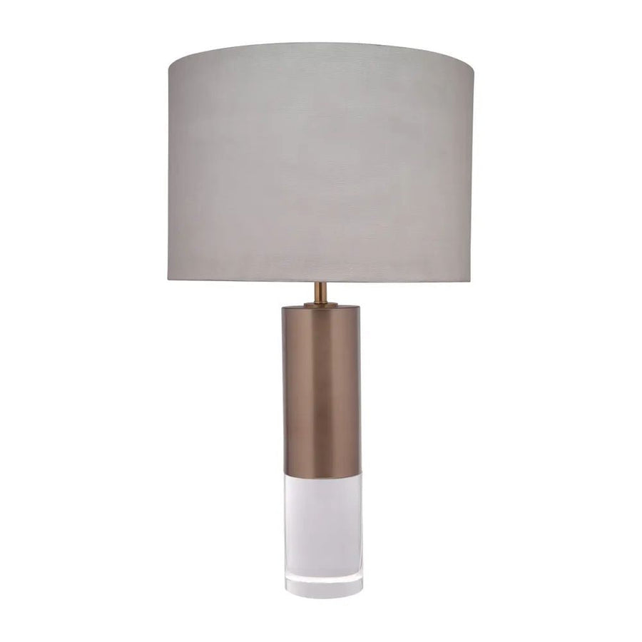 Cafe Lighting ACIER - 25W Two-Toned Metal & Linen Table Lamp-Cafe Lighting-Ozlighting.com.au