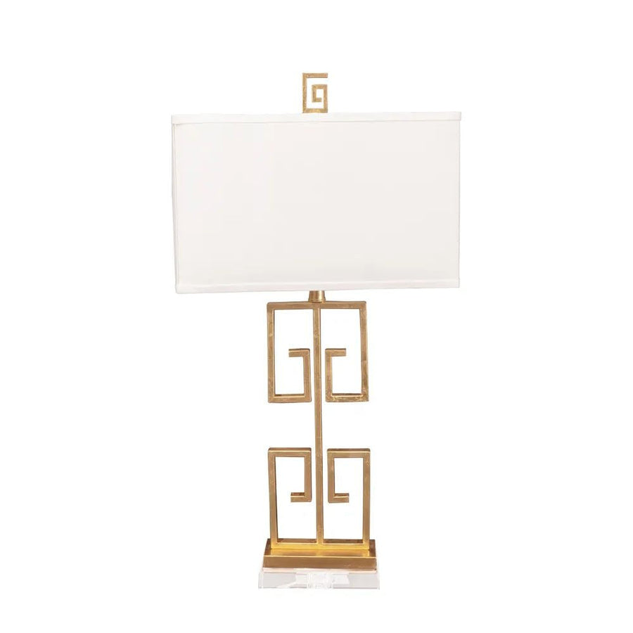 Cafe Lighting ARGOS - Greek Key Iron Harp & Finial Table Lamp-Cafe Lighting-Ozlighting.com.au